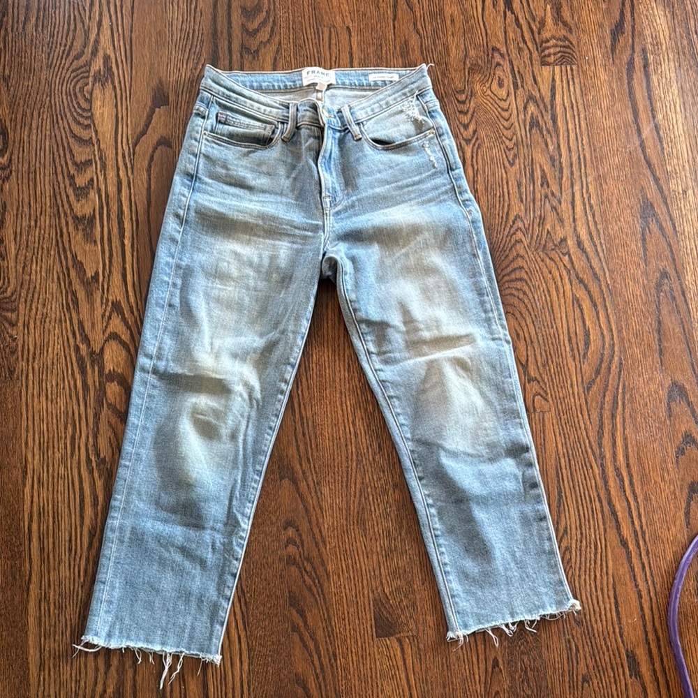 Frame Denim Light Blue Ankle Jeans- Le Nouveau Straight